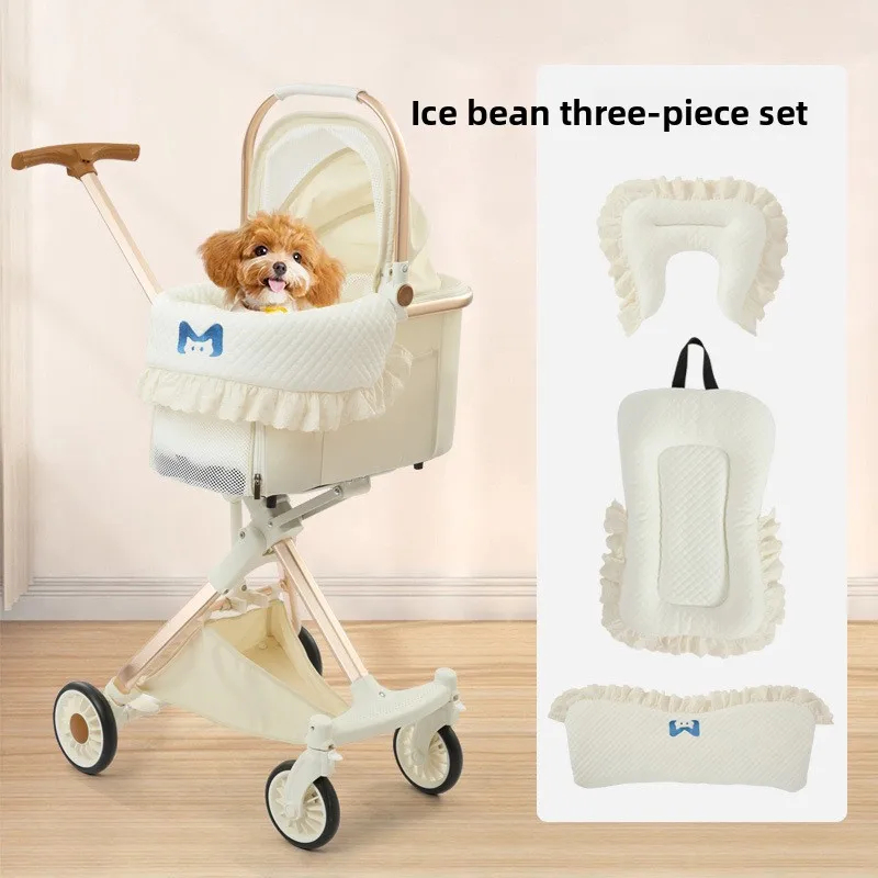 

Подушечки для тележек для домашних животных, полотенце с защитой от грязи, подушка по окружности, набор из трех предметов, универсальная съемная и моющаяся подушечка для кромок для кошек и собак