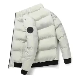 Cotton-padded Coat Autumn and Winter Korean Thickened Down Cotton-padded Coat Short Style Cotton-padded Jacket Men's Collarless