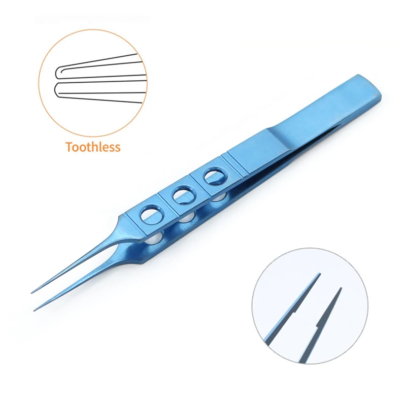 Titanium Tweezers Forceps Platforms Ophthalmic Dental Microsurgical Instruments 1pcs