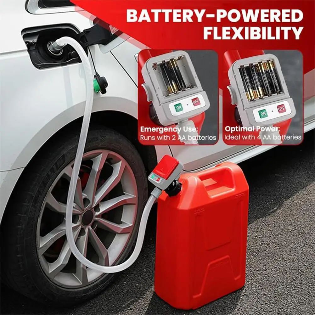 Bomba de transferência de combustível com sensor de parada automática 51 "bomba de transferência de mangueira alimentada por bateria com adaptador de tanque bomba líquida portátil