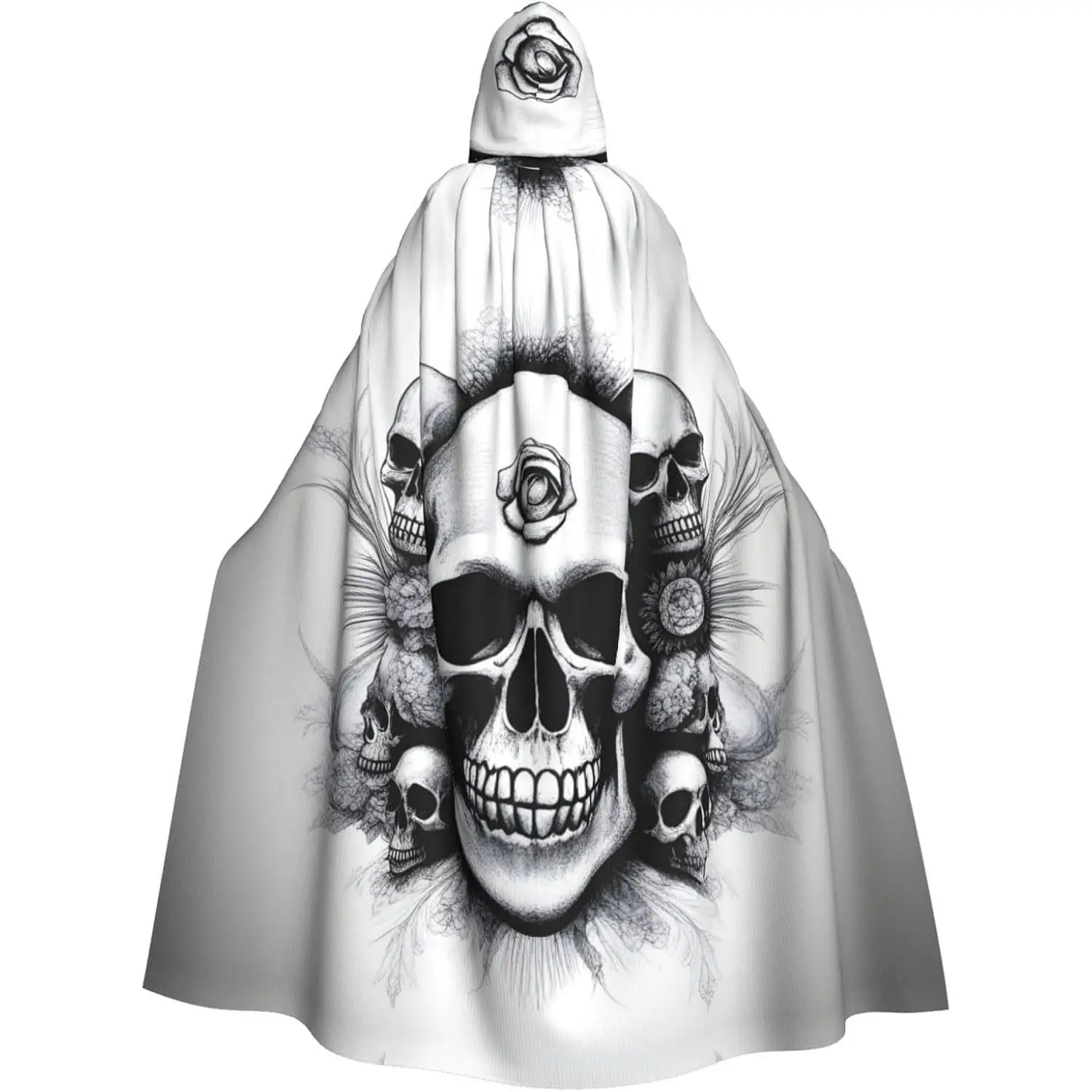 

skulls Prints Hooded Cloak for Halloween Role-Playing and Costume Parties Adult Men Women Christmas Hoodies Cape Cosplay