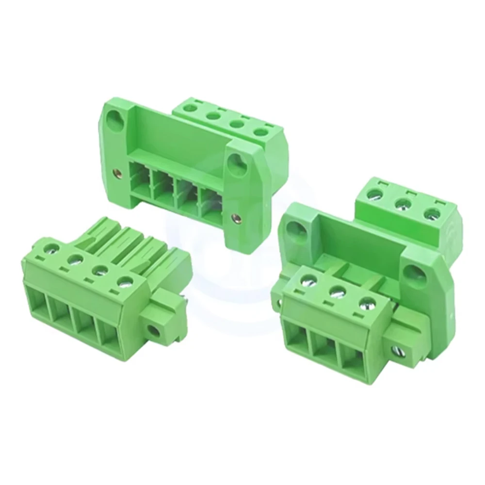 (1 Set) 2EDGSKPA + 2EDGSKM 7.62mm Solderless Butt Panel Feedthrough Terminal Block 2EDGSRKW 7.62 High Current Plug-In 2~12Pin