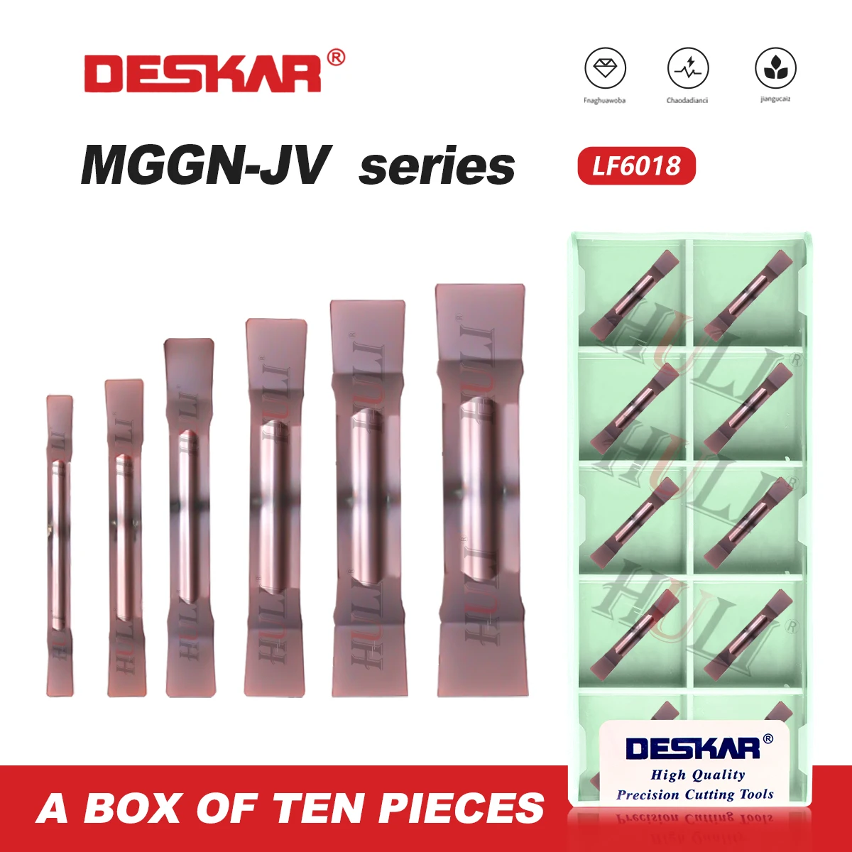 

DESKAR 100% Original MGGN Stainless Steel Series MGGN 150 200 250 300 350 400 -JV LF6018 CNC Lathe Tools Carbide Grooving Blades