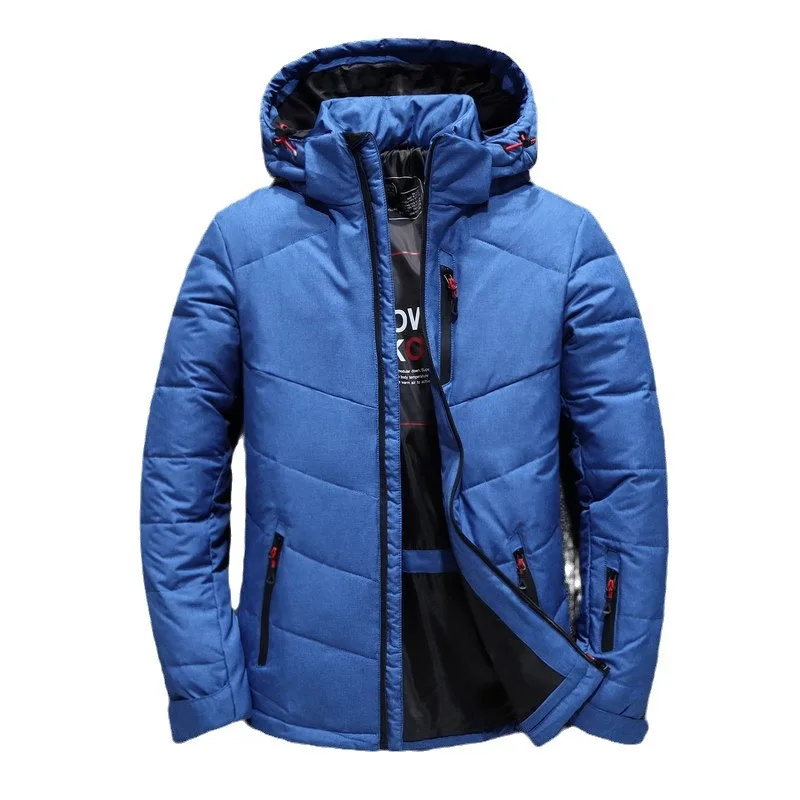 

-20 Degree Down Jacket Male Winter Parkas Men White Duck Down Jacket Hooded Outdoor Thick Warm Padded Snow Coat Oversize M-3XL