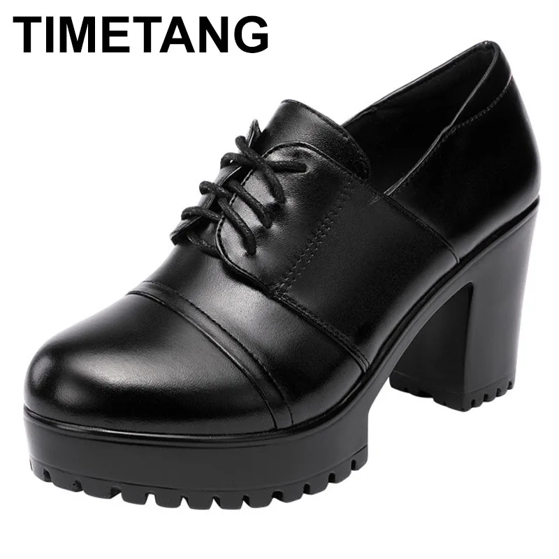 

2024 New Patent Genuine Leather Shoes Women Pumps Lace Up Platform Shoes Chunky High Heels Ladies Party Wedding Shoes