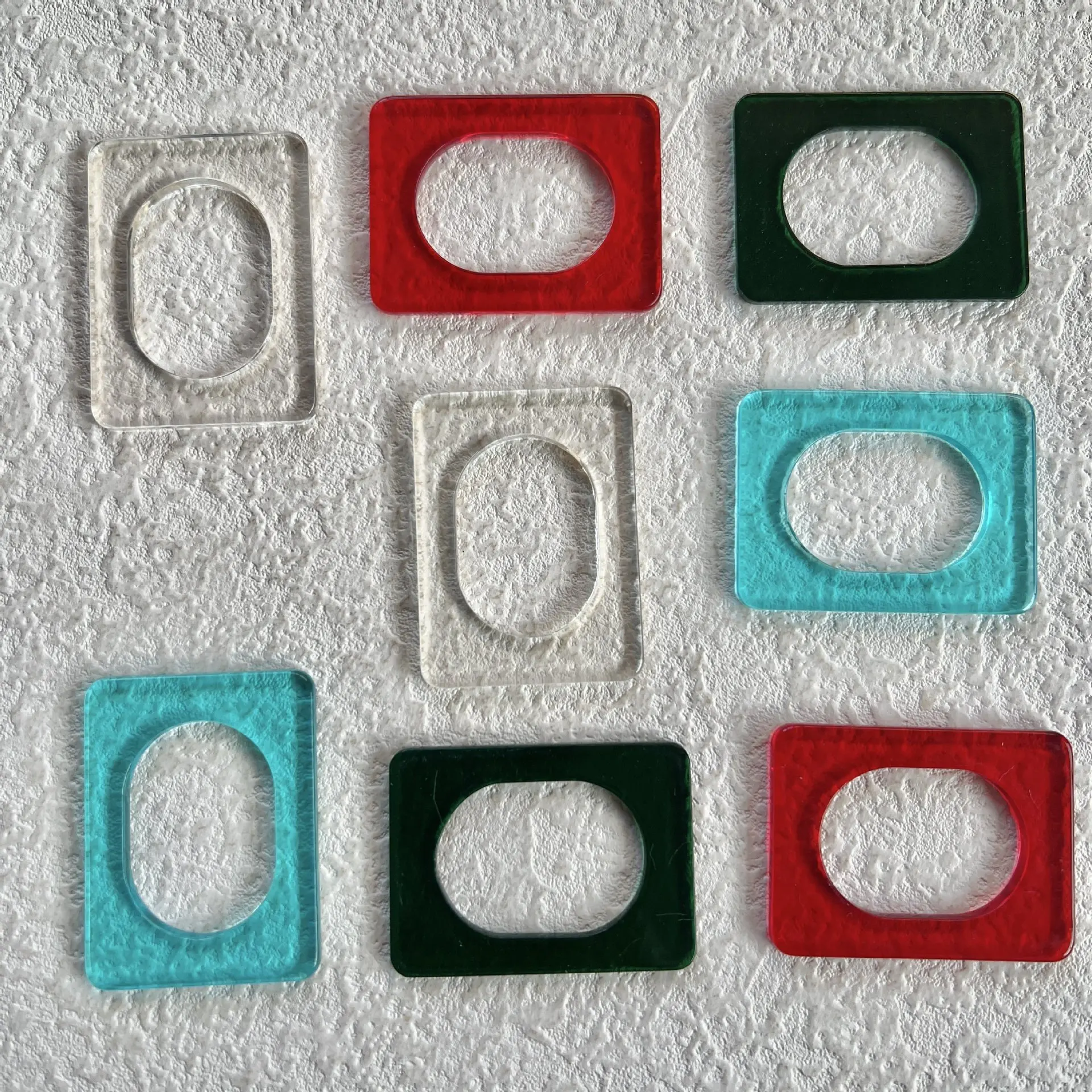 

10pcs Vintage Acrylic Pendants Handmade Hollow Square Necklace Earrings Jewelry Pendant Charms Diy Jewelry Making Accessories