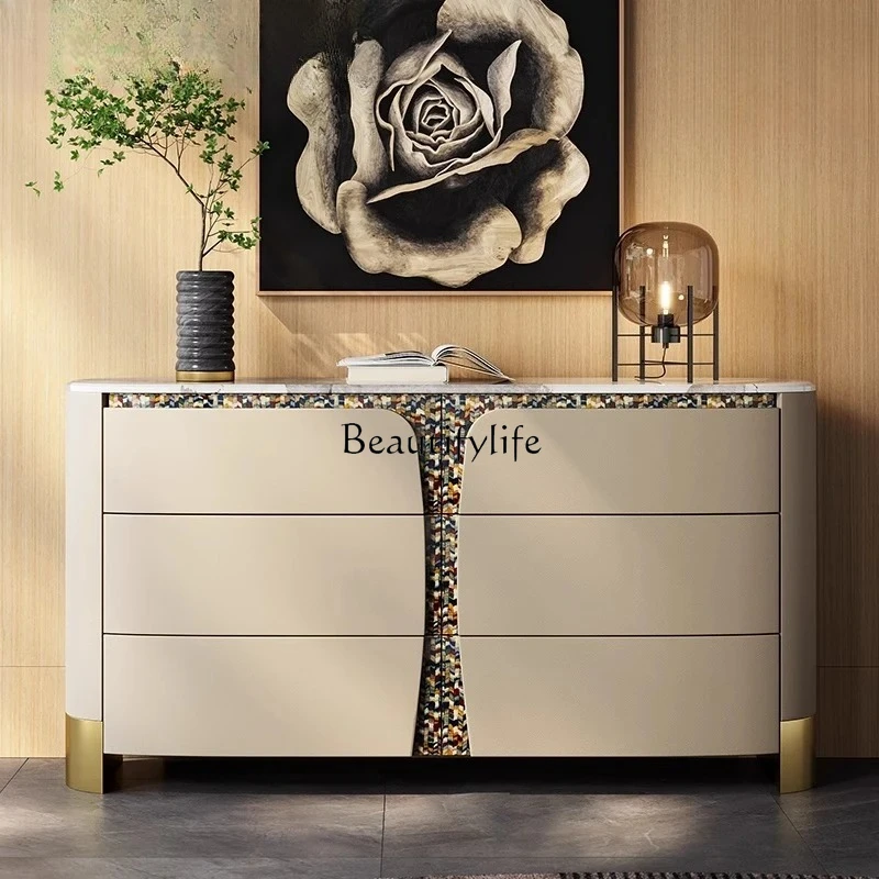 

high-grade light luxury chest cabinet meal edge Italian bedside storage storage cabinet