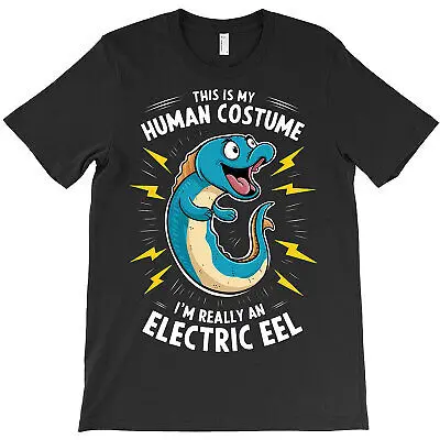 NEW A Cartoonish Electric Blue Eel T-Shirt, Blue Eel Gift Trending S-5XL