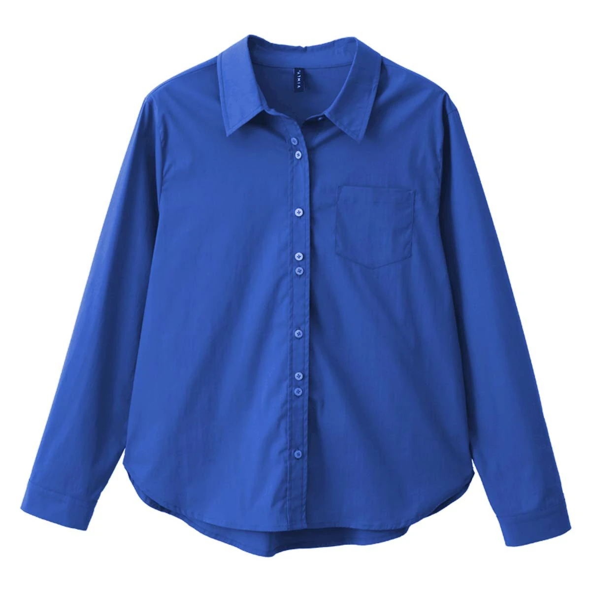 VIMLY Women's Shirts 2026 Fall Blue Versatile Casual Office Lady Long Sleeve Blouses Fashion Elegant Cotton Female Tops M3536