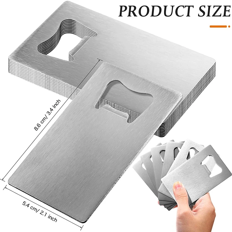 40 Pieces Credit Card Bottle Opener Groomsmen Wallet Bottle Opener Stainless Steel Beer Bottle Opener