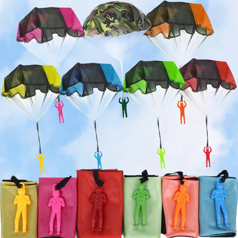 Hand Throw Soldier Parachute Toys Children's Funny Outdoor Flying Playingys Kids Boys Sensory Educational Sports Game Gifts