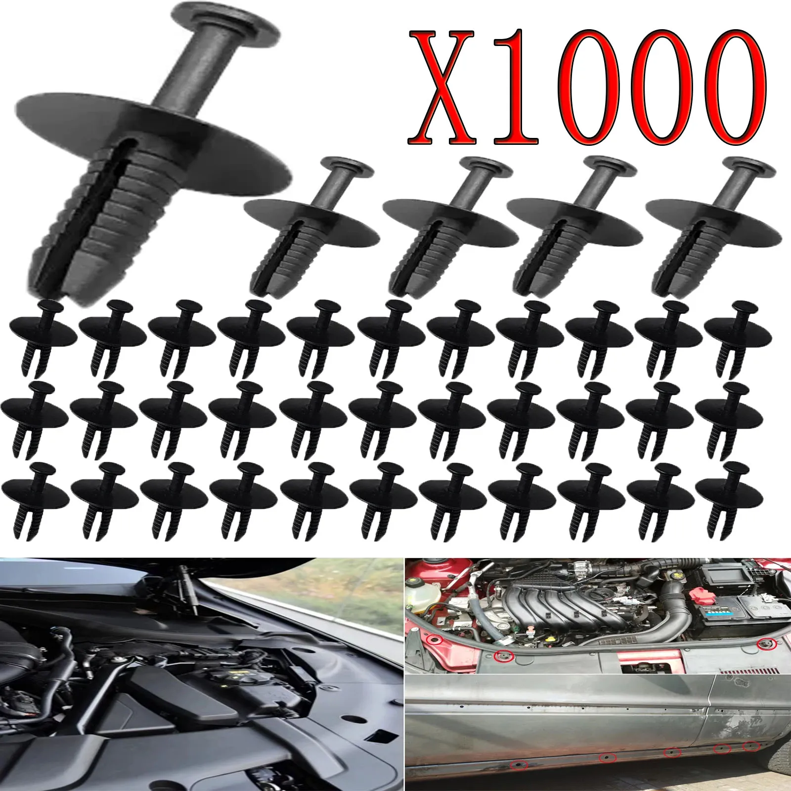 

10-1000PCS Car Bumper Trim Door Sill Wheel Arch Clips Retainer Plastic Rivet Pin Clip For BMW 3 5 7 Series 51118174185 Interior