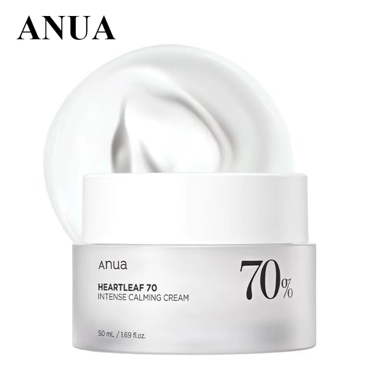 

Korea Anua Heartleaf 70 Intense Whitening Cream Soothing Moisturizer skincare Face Cream product 50ml Barrier Repair Daily Cream