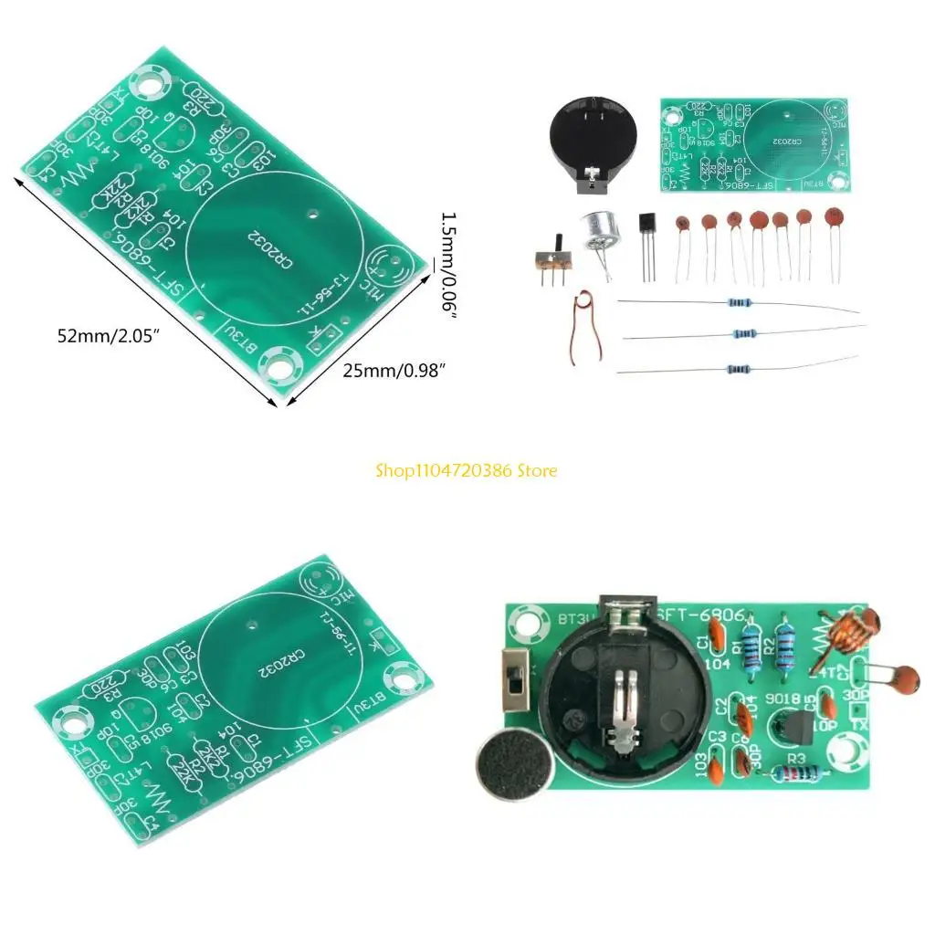 K0EA Simple DIY FM Wireless Microphone Parts Electronic Training Hot