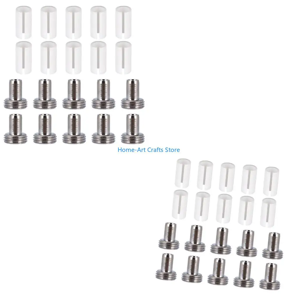 Y3NA Pack Of 10Pcs Red Light Pen Replacement Components Including Ceramics Sleeves And Metal Head