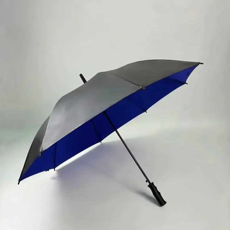 for Waterproof Self Opening Straight Umbrella Black Coating UV Protection Classic Design 105 cm Diameter Fiberglass Ribs