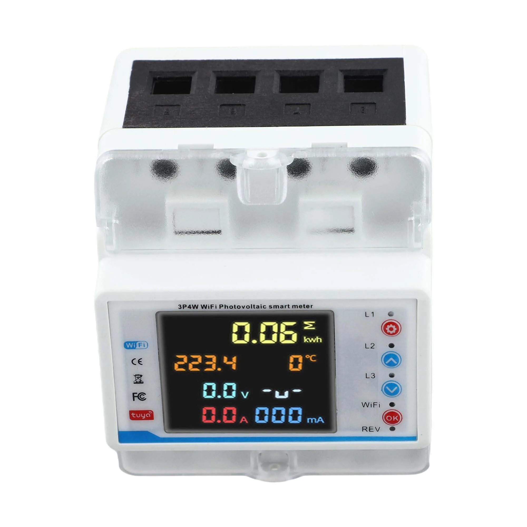 Analyzer Smart Home Device Rated Voltage AC380V Smart Energy Monitoring DIN-Rail Mounted Overcurrent Protection