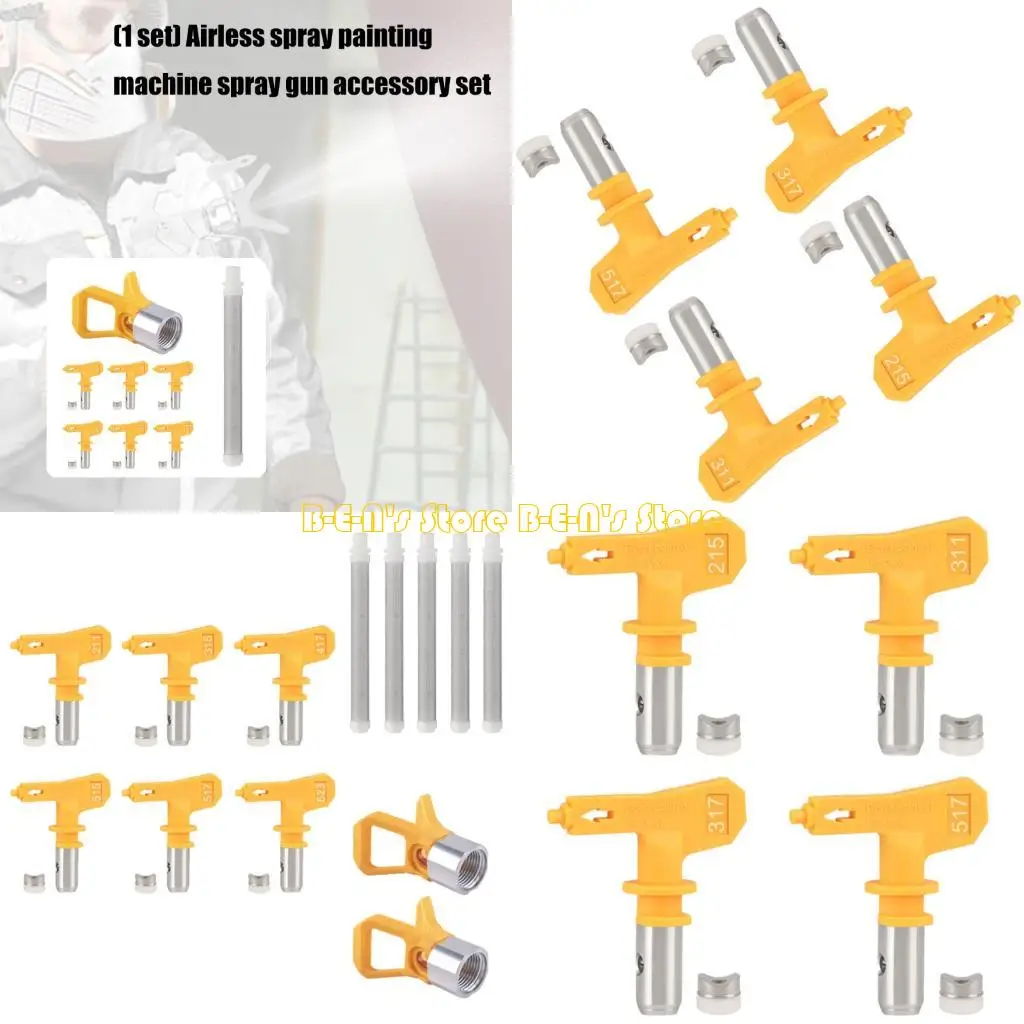 

Y1AD Airless Sprayer Guns Nozzle Tip Nozzle Filter For Professional Painting Tools Durability Metal Plastic Construction