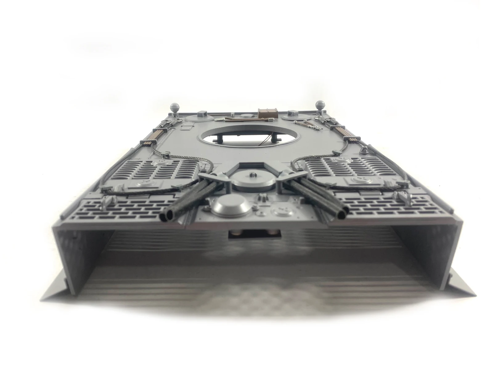 마토 타이거 I 금속 사막 옐로우, 독일 그레이, 상부 선체, 1/16 1:16 독일 타이거 1 RC 모델 탱크