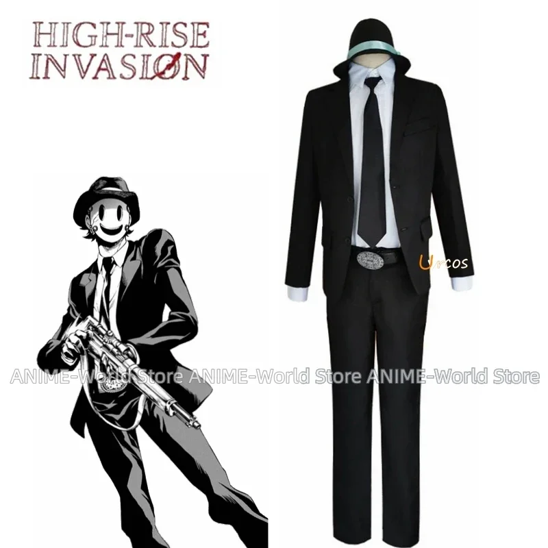 

Anime High Rise Invasion Cosplay Sniper Mask Uniform Costume Top Pants Hat Halloween Carnival Suit