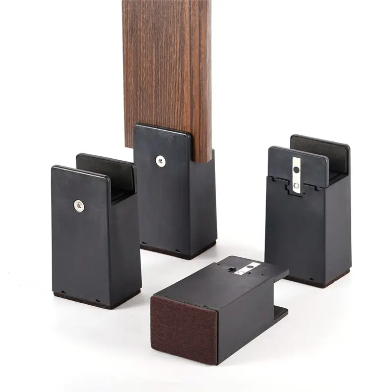 Fits for Adjustable Bed Risers 4In,Furniture Risers with Screw Clamp,4Pc Couch Risers for Furniture Thickness 0-1.6In for Table