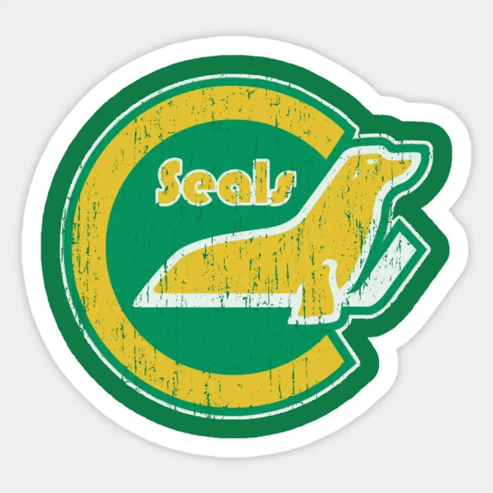 California Golden Seals Sticker for Laptop Decor Bedroom Car Cute Cartoon Art Fashionable Public Suitcase