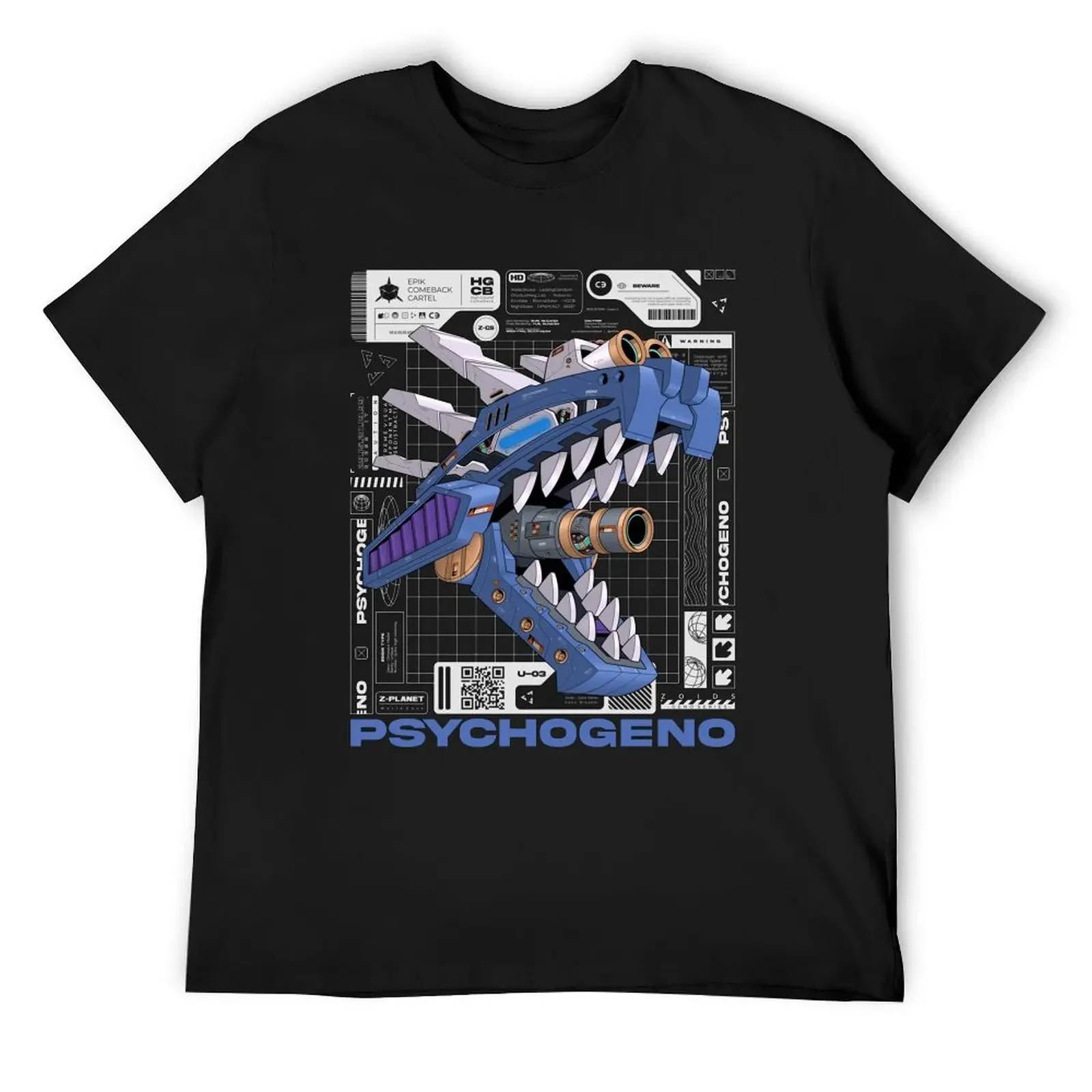 HS-Mech Zoids - PsychoGeno; Fanart/Fanmade with urban Graphic Design T-Shirt summer clothes Blouse t shirts men