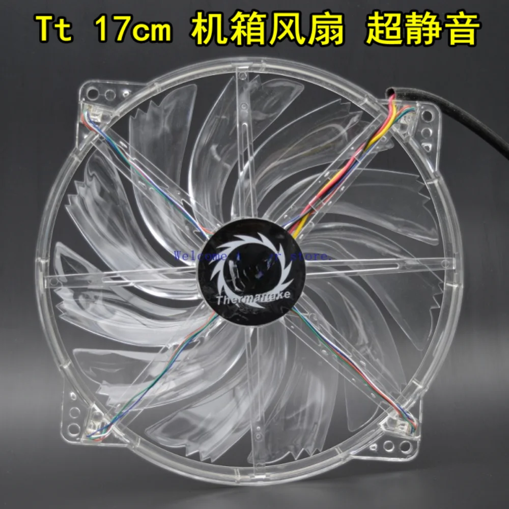 For TT 17020 LED Fan 170x170x20mm 17CM DC12V Blue Light Cooling Fan (WYH001)