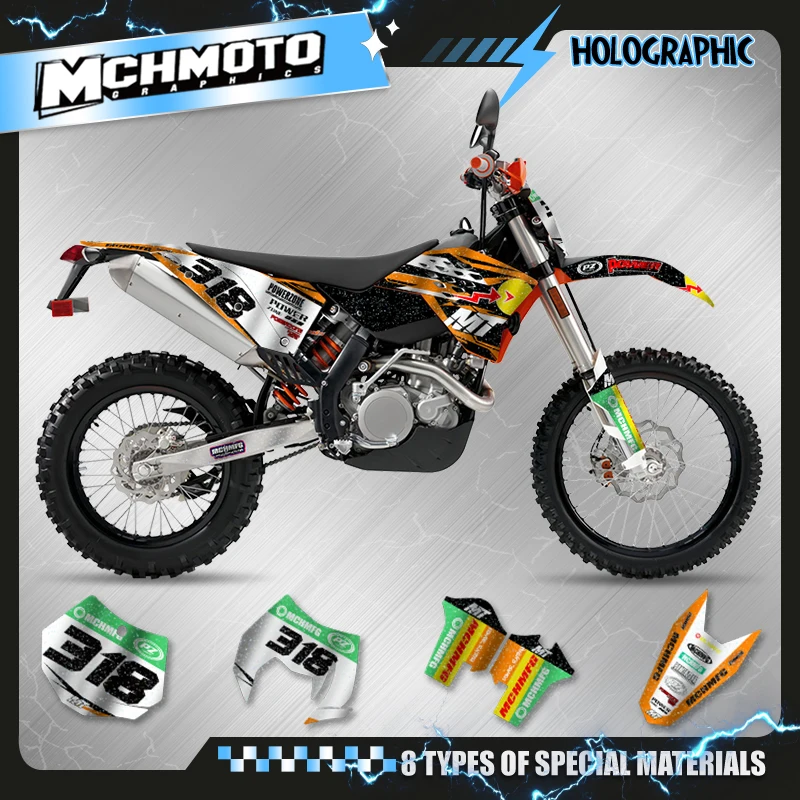 MCHMFG Custom Graphics Decal Sticker For KTM SX SXF 2007-2010 EXC XCW 2008- 2011 Number Name Custom