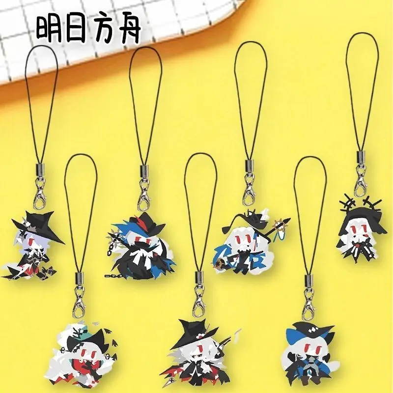 Arknights Merch Acrylic Phone Charm Cute Abyssal Hunters Keychain Backpack Ornament  Accessory Collectible Fan Gift Decoration