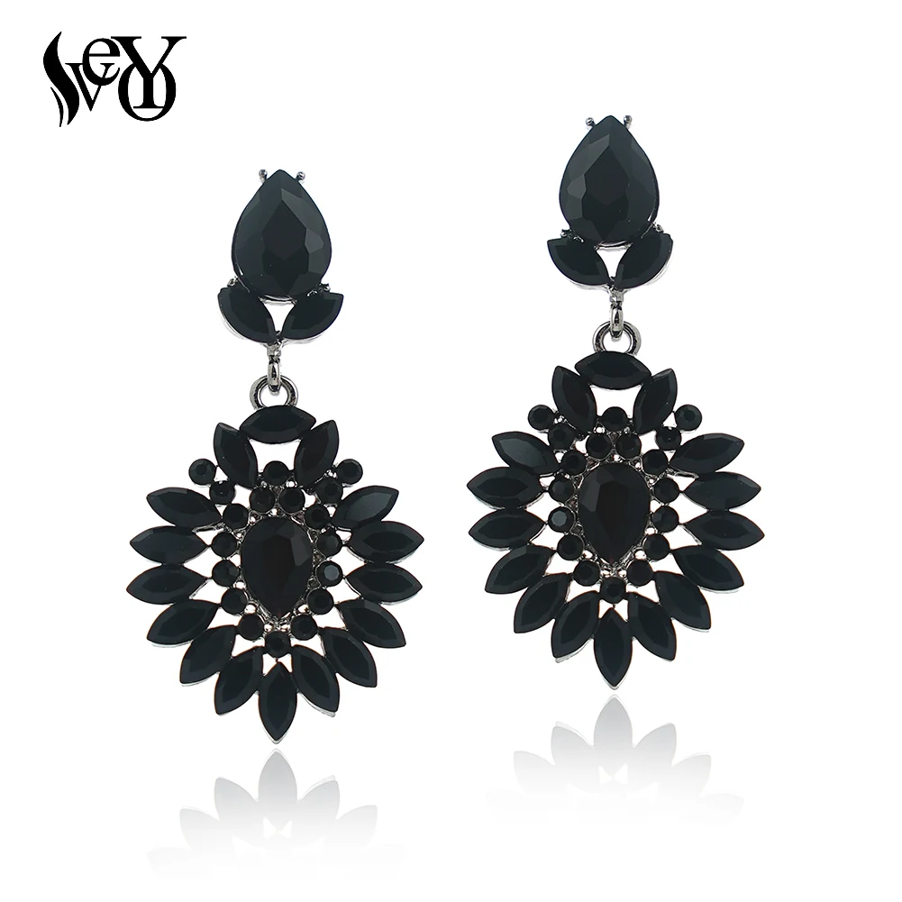 VEYO Elegant Lady Crystal Drop Earrings Geometry Party Earrings for Women Fashion Jewelry Gift New Wholesale