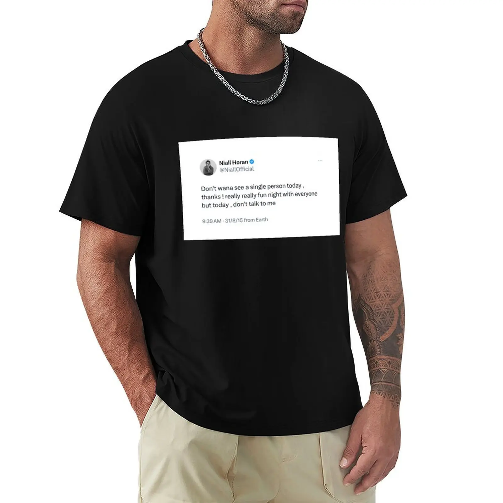 Don’t wanna see a single person today Tweet T-Shirt t shirts with prints T-Shirt