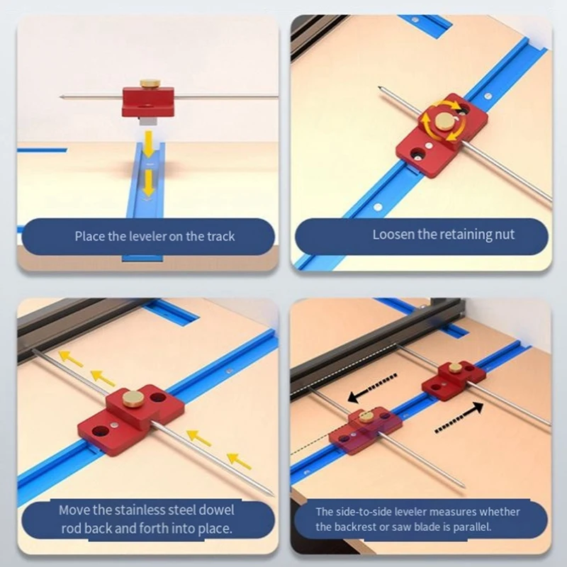 Cross-Positioning Saw Table Saw Blade Parallelism Correction Parts Kit Table Saw Blade Calibrator Universal