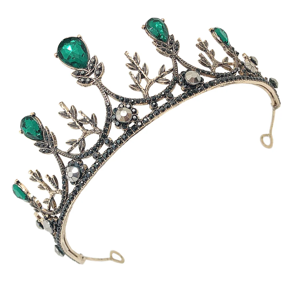 

Vintage Tiara Crown Wedding Headband Queens Rhinestones Headpiece for Women Hair Jewellery Miss Bride