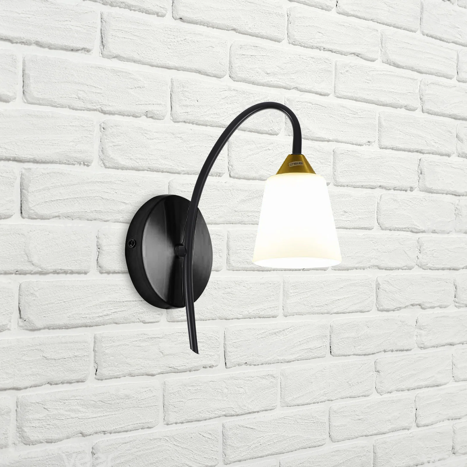 Wall Curved Stem Replacement Lamp Stem For Diy Lighting Fixture Durable Threaded Tube Wall Lamp Repair Part