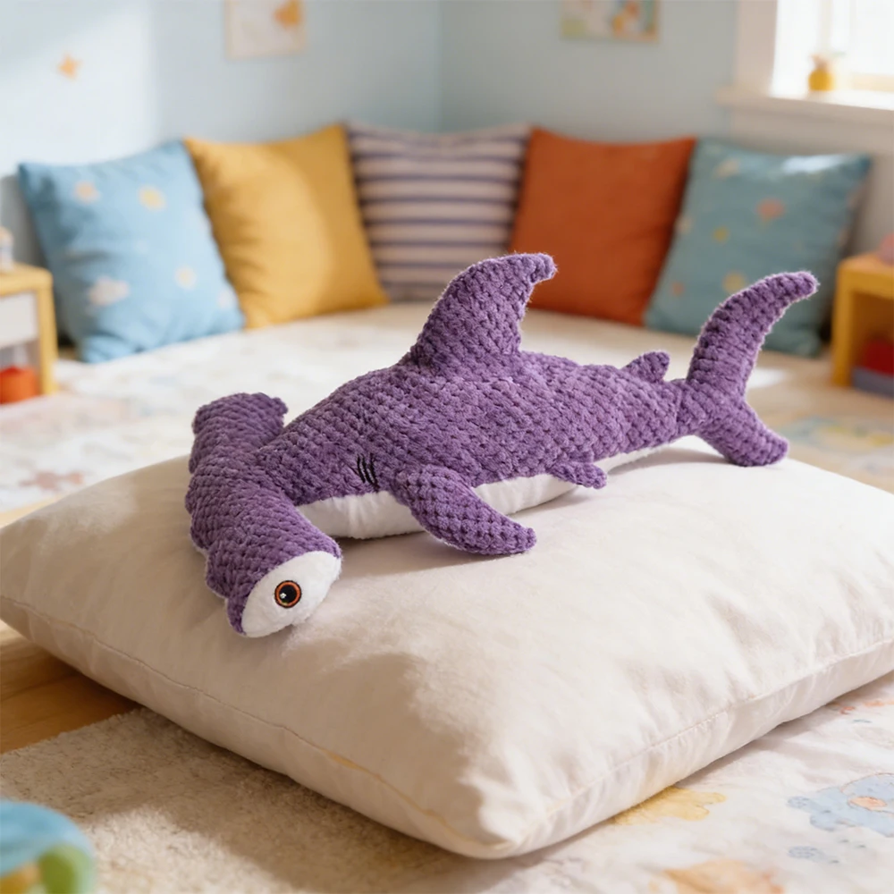 Pet Bite-Resistant Plush Interactive Toy with Sound, Shark-Shaped, Suitable for Large, Medium, and Small Pets Such as Cats and Dogs, Double-Layer Fabric, Built-In Airbag view 5