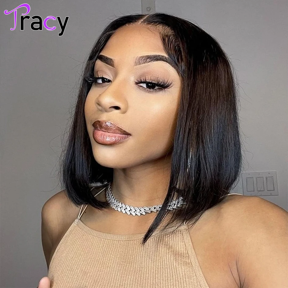 Tracy Hair Bob Glueless Wig Human Hair Ready To Wear Pre Cut Pre Plucked Glueless Wig Short Bob Human Hair Wigs Straight Wig