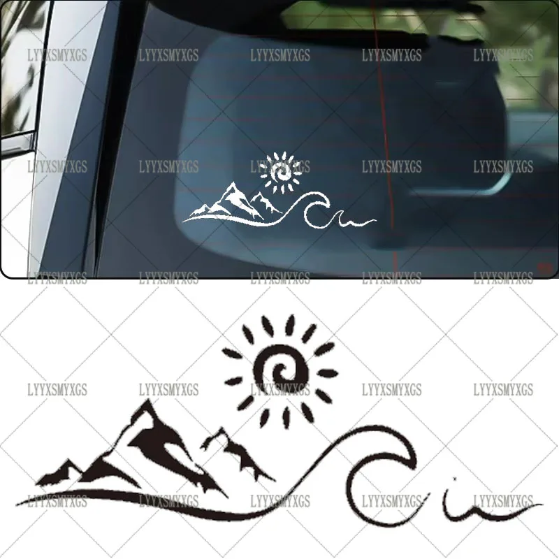 

Self-Adhesive Custom Mountain and sea RV travel Car Stickers Waterproof Sunscreen Vinyl Decal PVC wholesale Car Accessories
