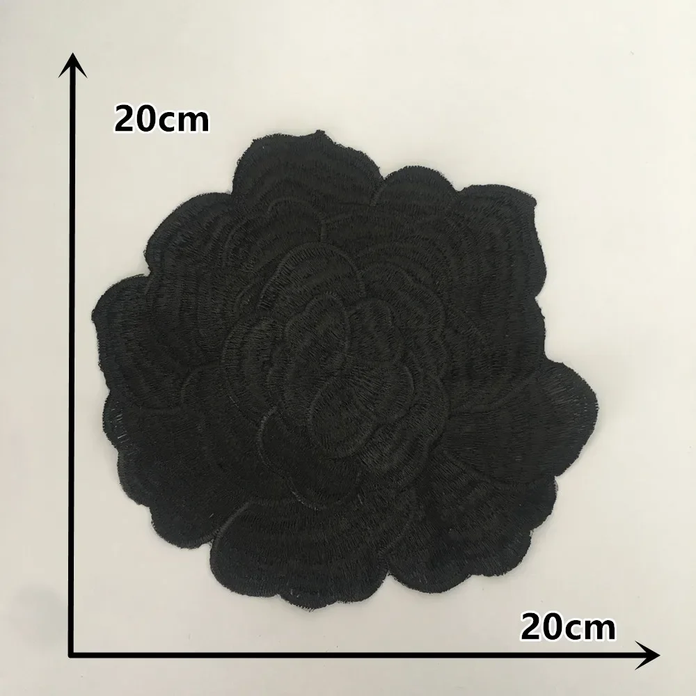 Wholesale sales of 1-10 pieces of polyester colored embroidery rose embroidery sewing decorative clothing accessories lace