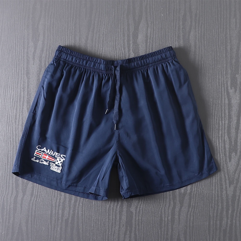 

C Men's Sporty Mesh Lined Shorts Thin Quick Dry Breathable Elastic Waist Beach Pants Lightweight Comfortable Polyester