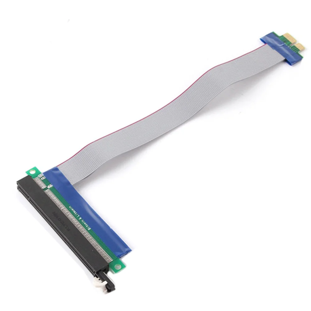 2Pcs PCI-E Express 1X to 16X Riser Card Flexible Flat PCI Express 1 to 16 x Adapter PCI-E Extender Cable