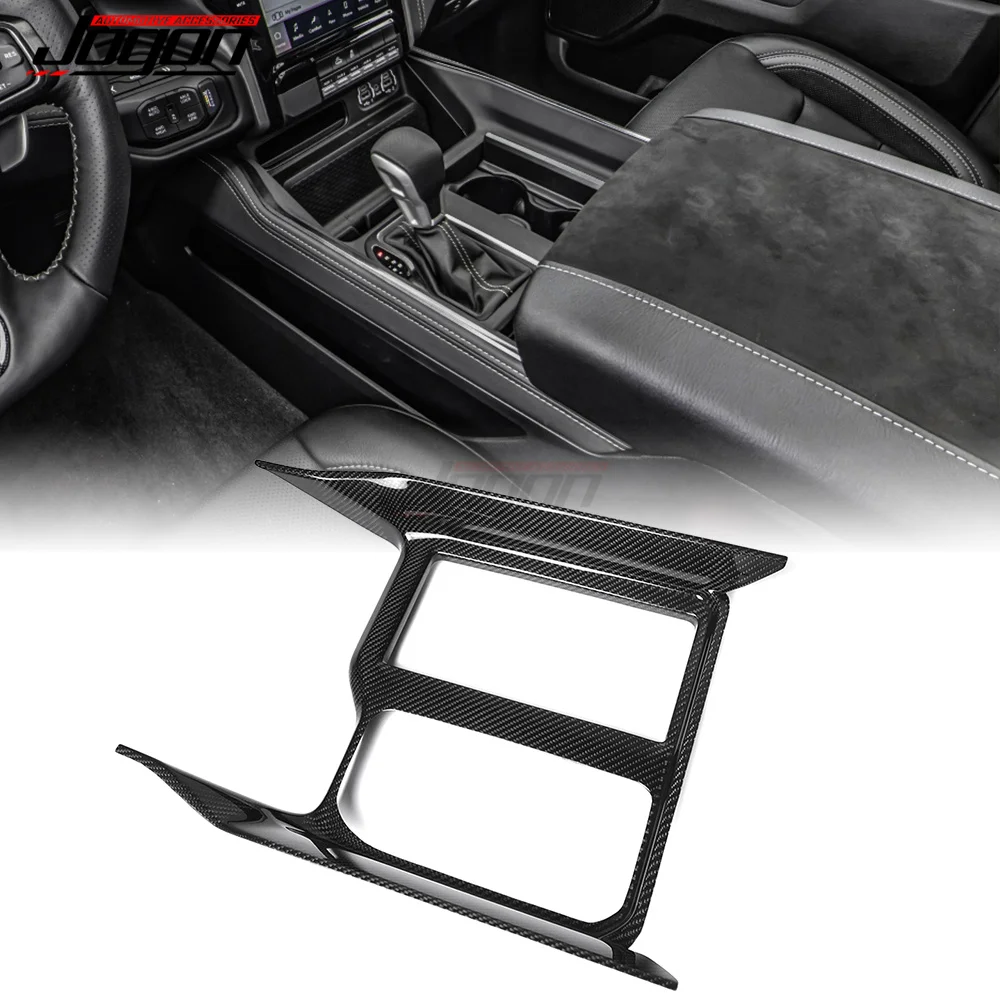 For Dodge Ram 1500 TRX 2021 2022 2023 Interior Moulding Real Carbon Fiber Center Console Cover Gear Shift Panel Trim