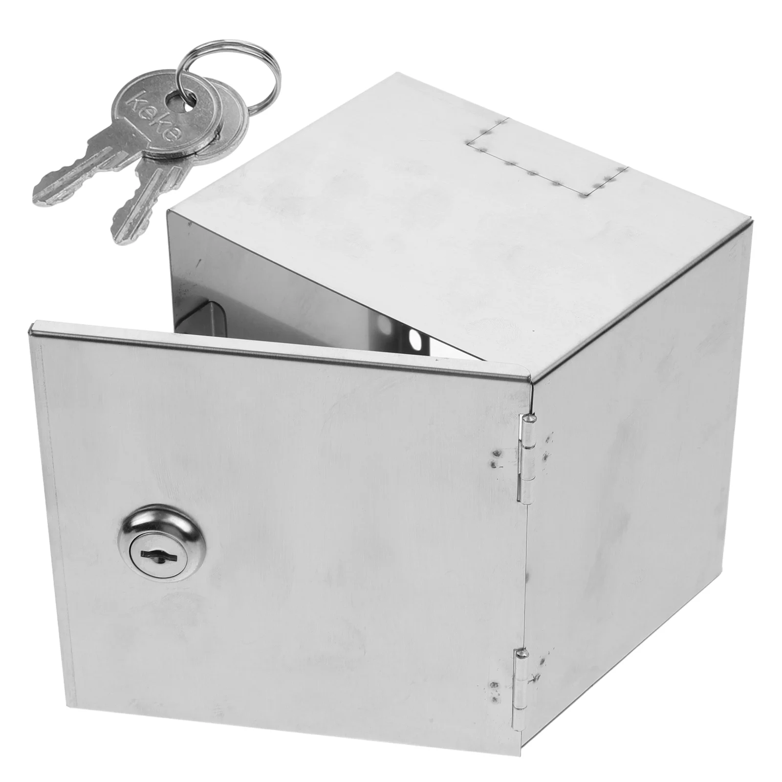 Metal Outlet Box Protective Outlet Box Outdoor Socket Box Stainless Steel Socket Box with Lock wall mount socket box