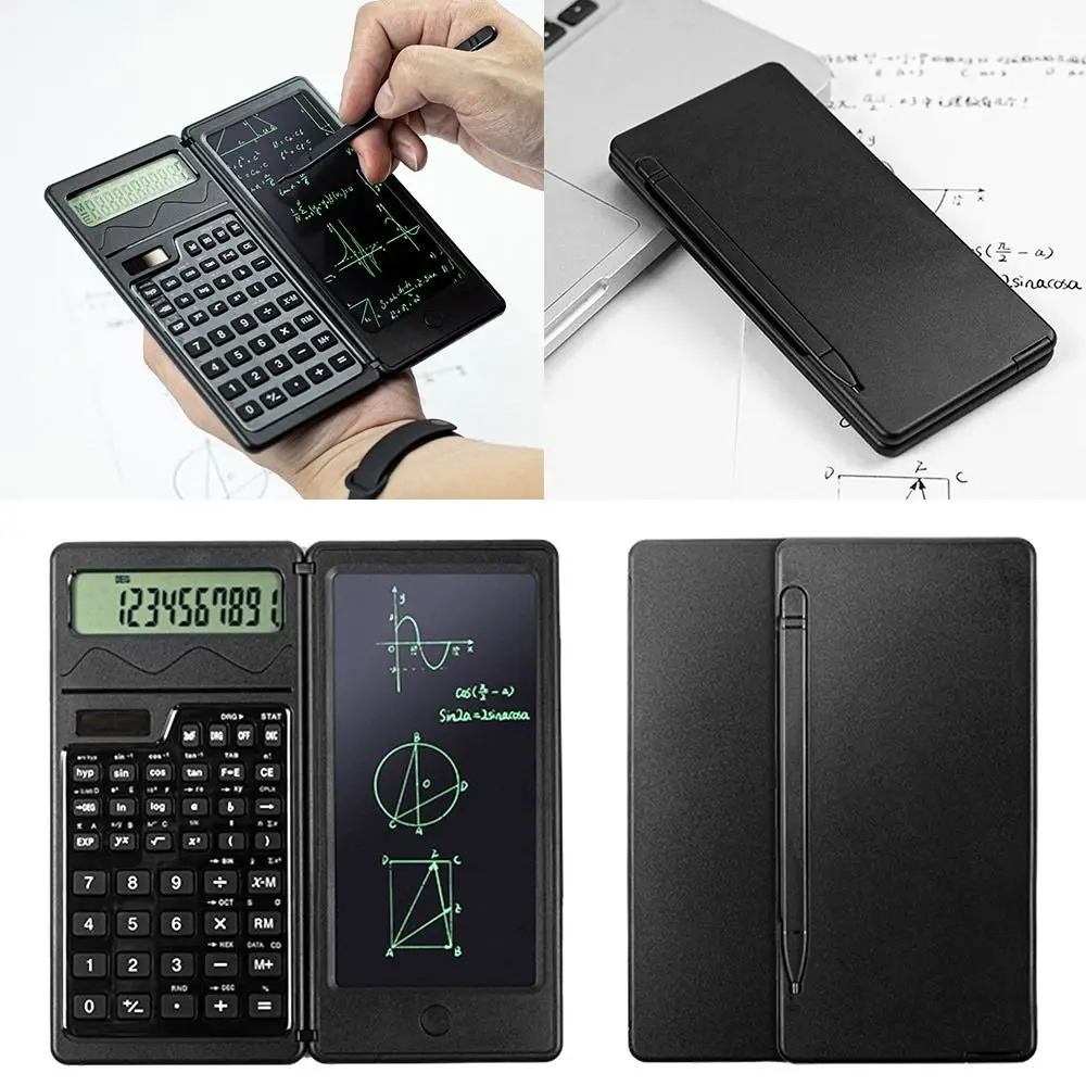 

Цифровой блокнот для рисования с функцией блокировки стилуса 10-значный цифровой солнечный большой дисплей Складные настольные научные калькуляторы