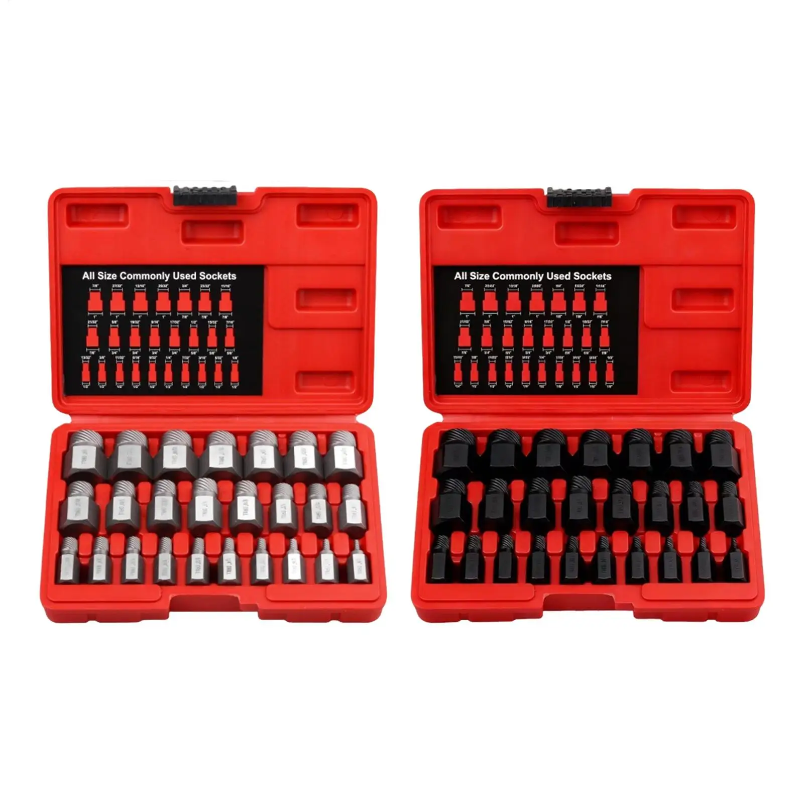Bolt Extractor Socket Set Easy Out Metal Heavy Duty Hand Tools 25-Piece Bolt Extractor Socket Set For Damaged Stripped Broken