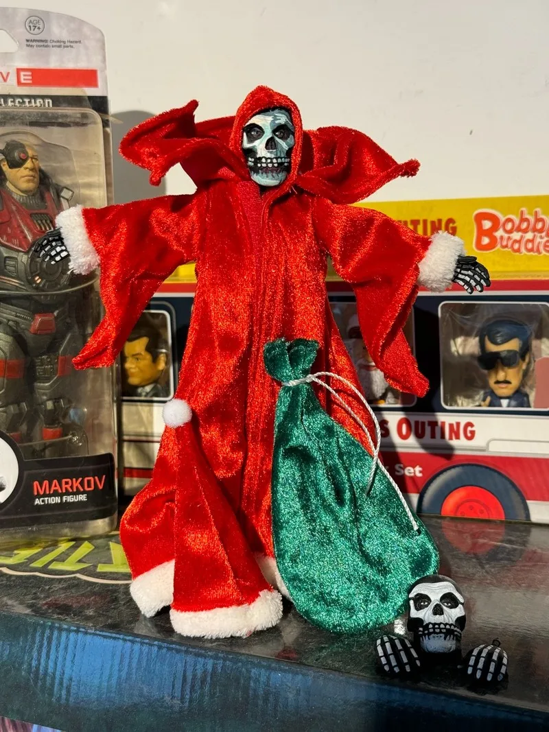 Klassische Musik Rock Punk Band Fiend Skeleton Weihnachten Santa Claus Stil Neca Action Figur Modell Spielzeug Original Sammeln