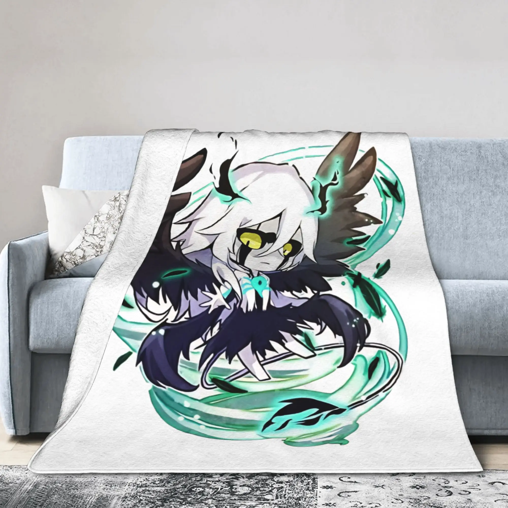 Inner Hollow Plush Blankets Bleaches Anime Funny Throw Blankets for Home 150*125cm Rug Piece