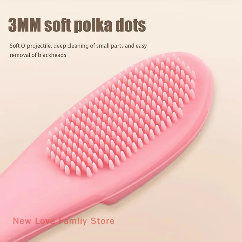 1 pz spazzola per naso in silicone detergente per pori facciali spazzole per massaggio portatili a doppia faccia per punti neri strumento di pulizia di bellezza