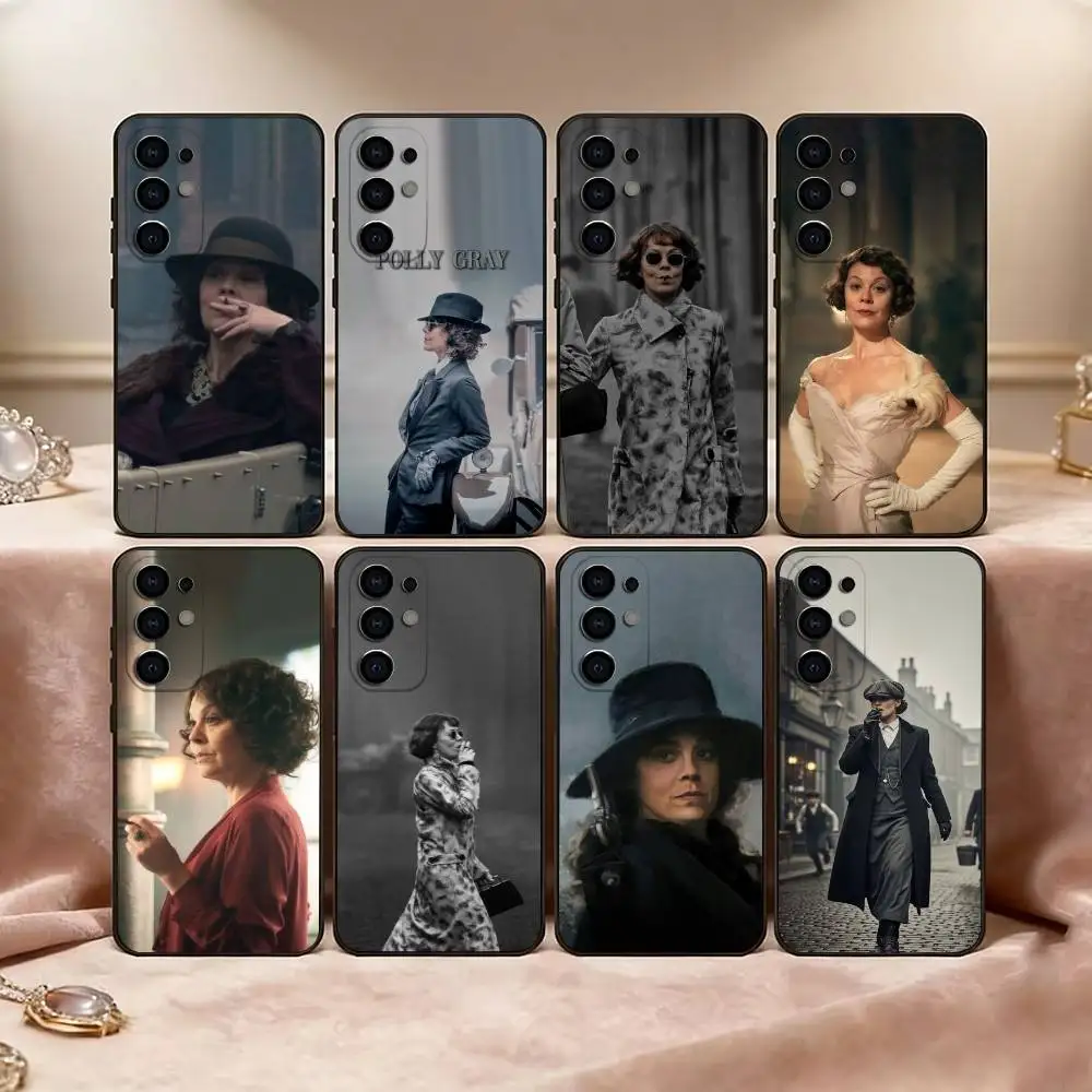 P-B-Polly Gray Phone Case For Samsung S25,S24,S21,S22,S23,S30,Ultra,S20,Plus,Fe,Soft Silicone Black Cover