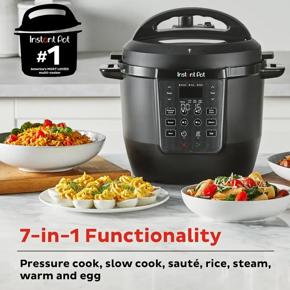 6 Quart Aluminum Ceramic Pressure Cooker Multi-Cooker with 7 Cooking Functions and Customizable Presets Dishwasher Safe Easy